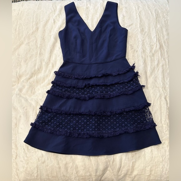 Adelyn Rae Navy Ruffle Dress - Picture 7 of 7